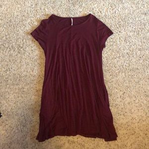 Maroon colored dress